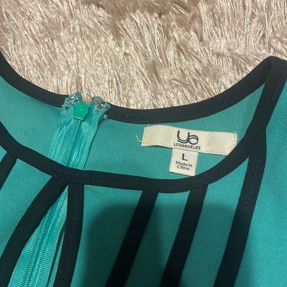 YA Los Angeles Bodycon Sleeveless Green Dress Size Large - Picture 5 of 10